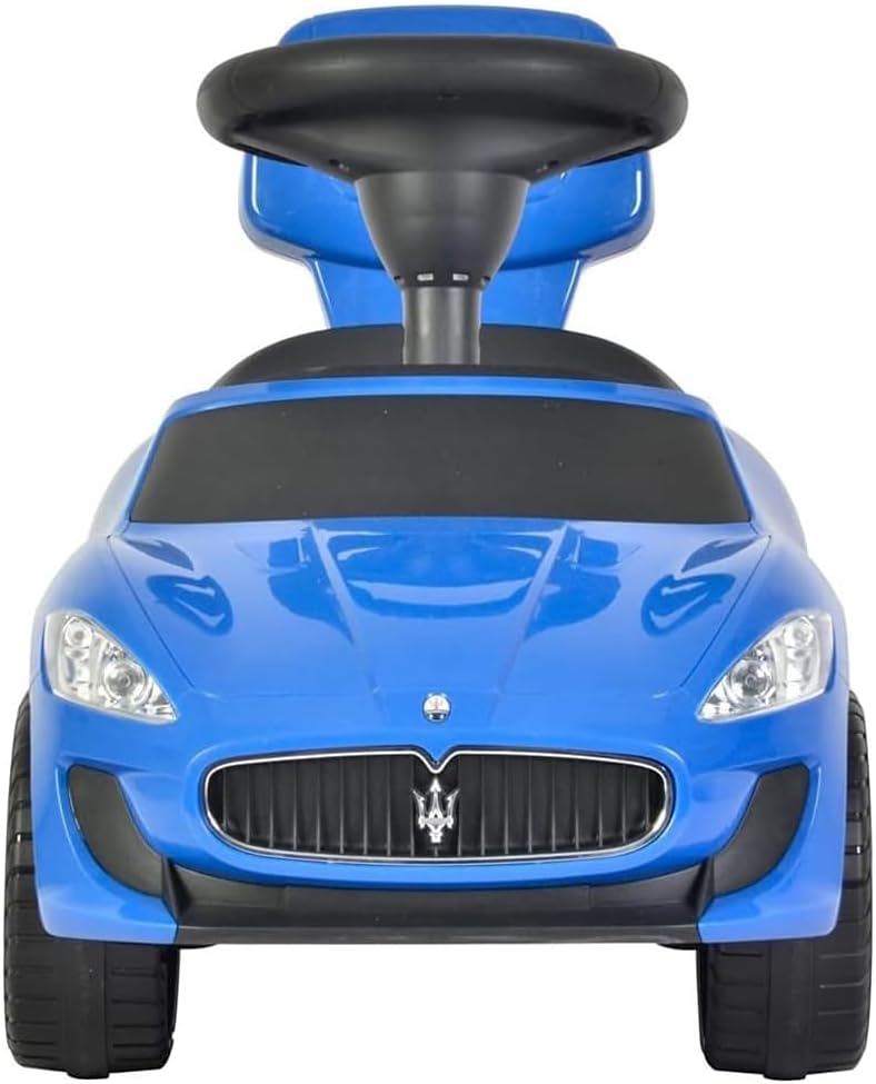 Maserati Ride on Push Car with Music and Under Seat Storage - Blue