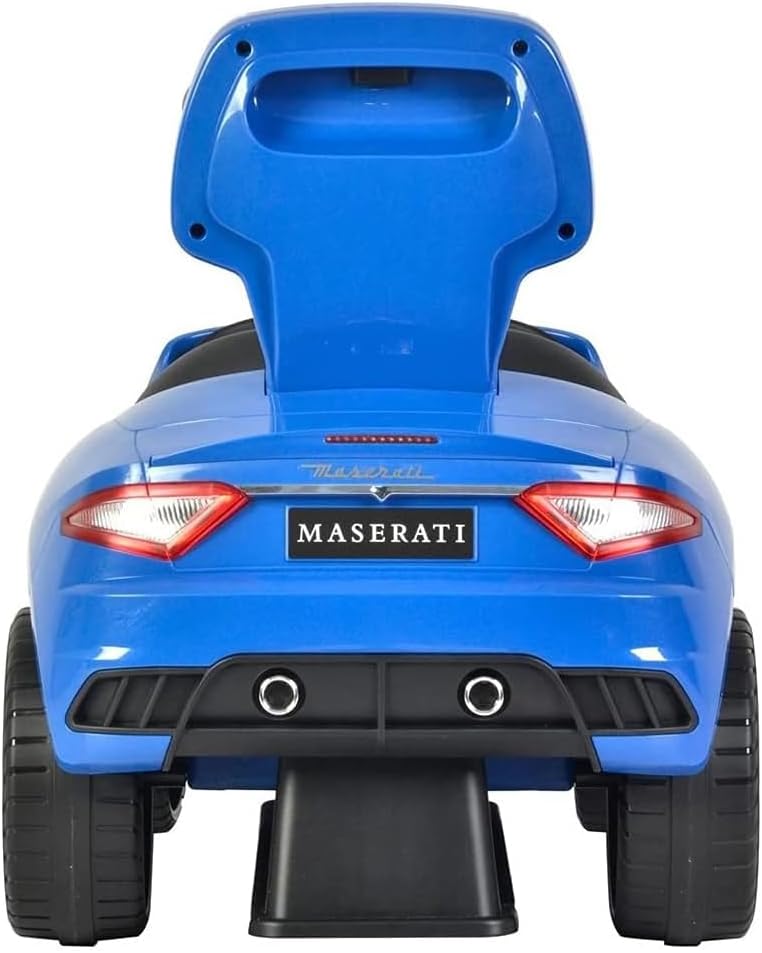 Maserati Ride on Push Car with Music and Under Seat Storage - Blue