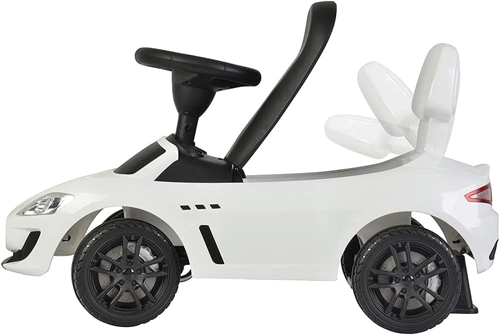 Maserati Ride on Push Car with Music and Under Seat Storage - White