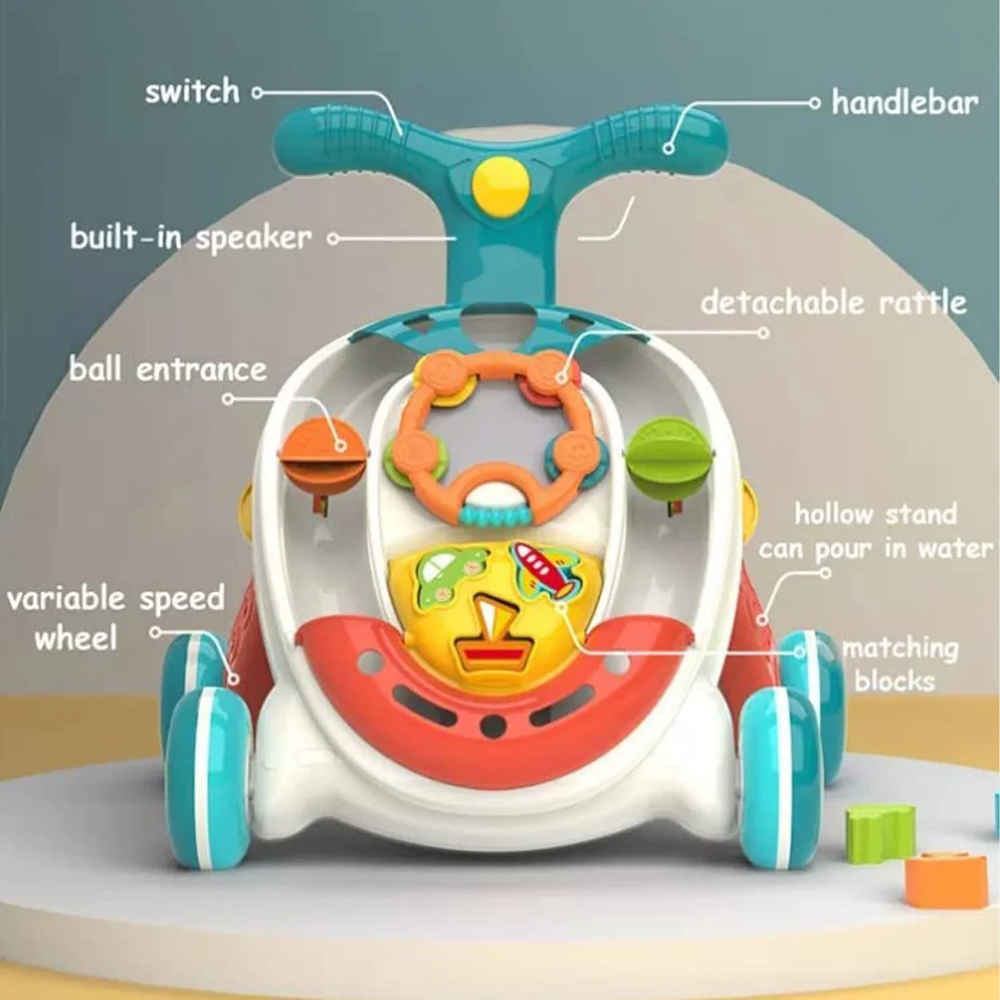 2 in 1 Baby Push Activity Walker
