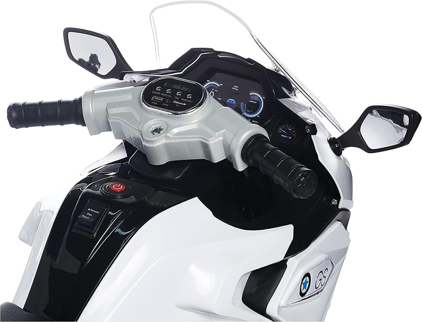 Power Riding 1200GS Style Sports Motor Bike Ride On Electric Bike for Kids - White