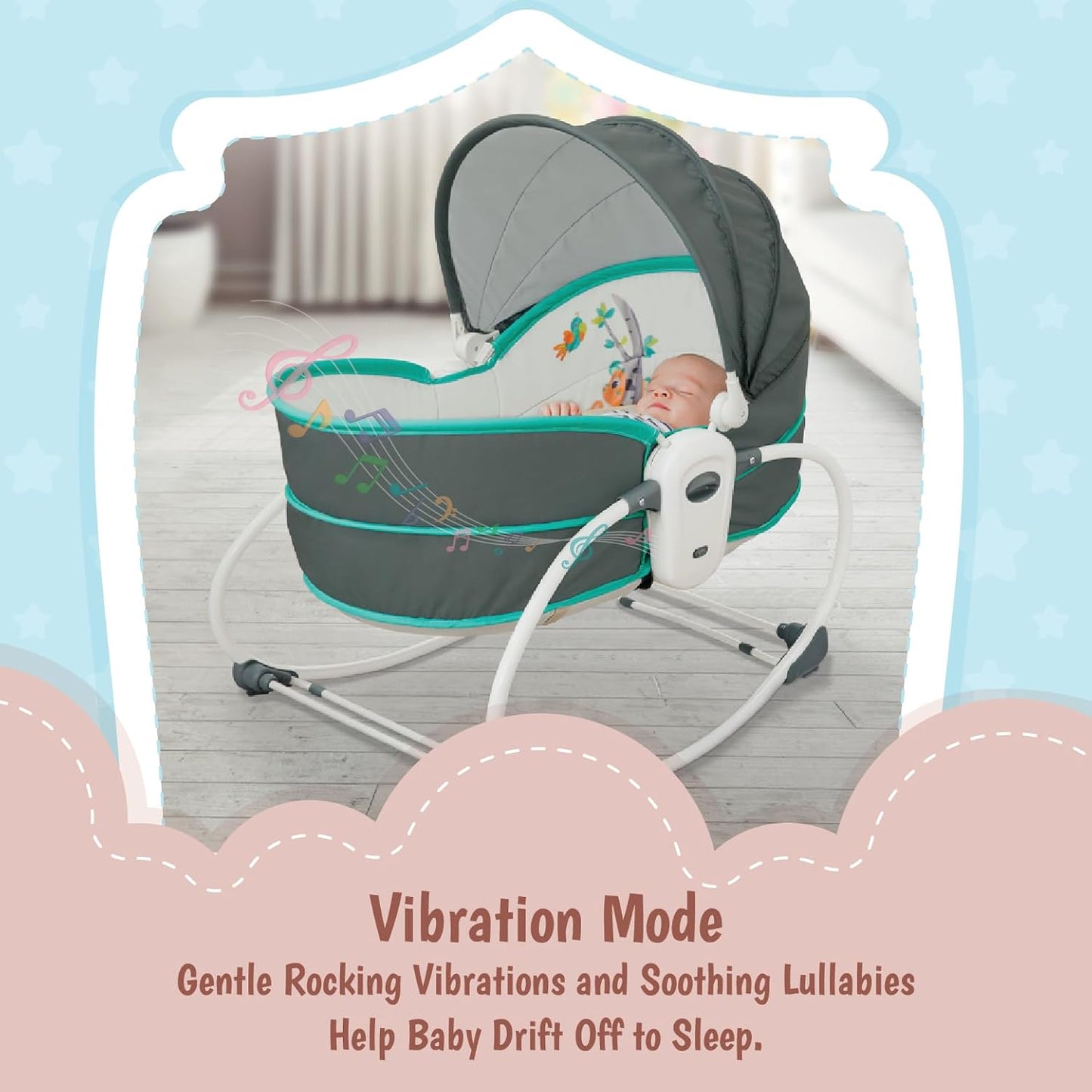 Mastela 5 In 1 Rocker & Bassinet for Infants