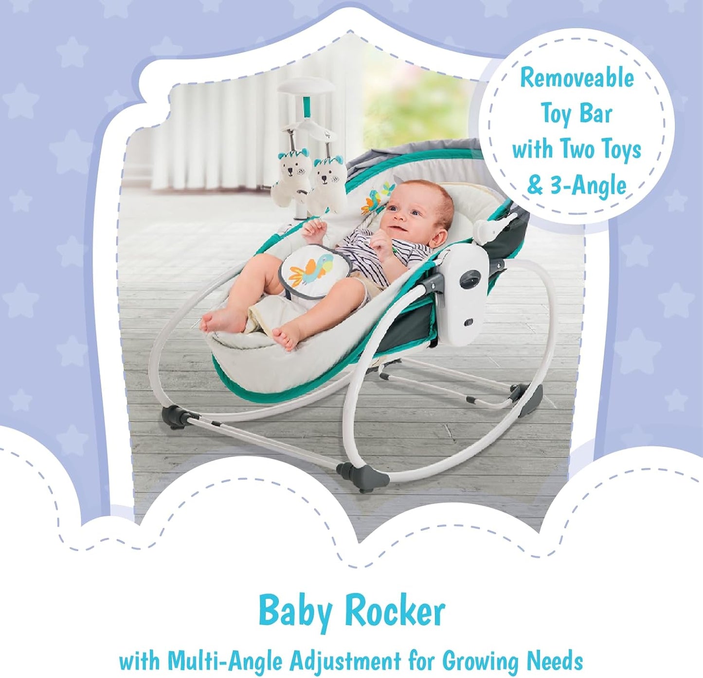 Mastela 5 In 1 Rocker & Bassinet for Infants