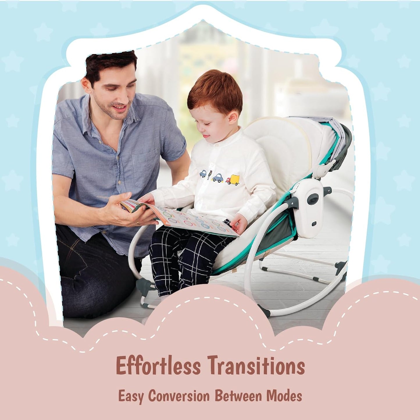 Mastela 5 In 1 Rocker & Bassinet for Infants