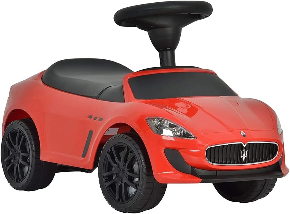 Maserati Ride on Push Car with Music and Under Seat Storage - Red