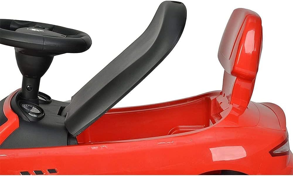 Maserati Ride on Push Car with Music and Under Seat Storage - Red