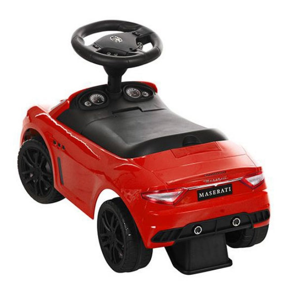 Maserati Ride on Push Car with Music and Under Seat Storage - Red