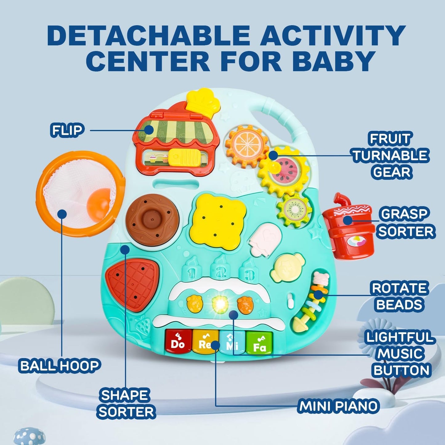 2 in 1 Push Walker and Activity Center