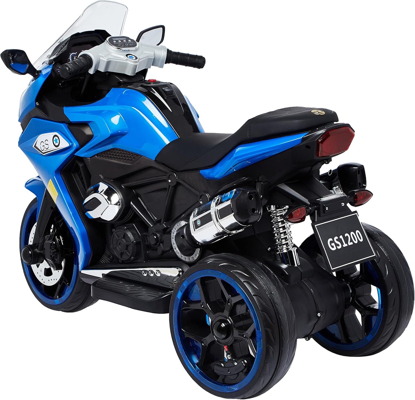 Power Riding 1200GS Style Sports Motor Bike Ride-On Electric Bike for Kids - Blue
