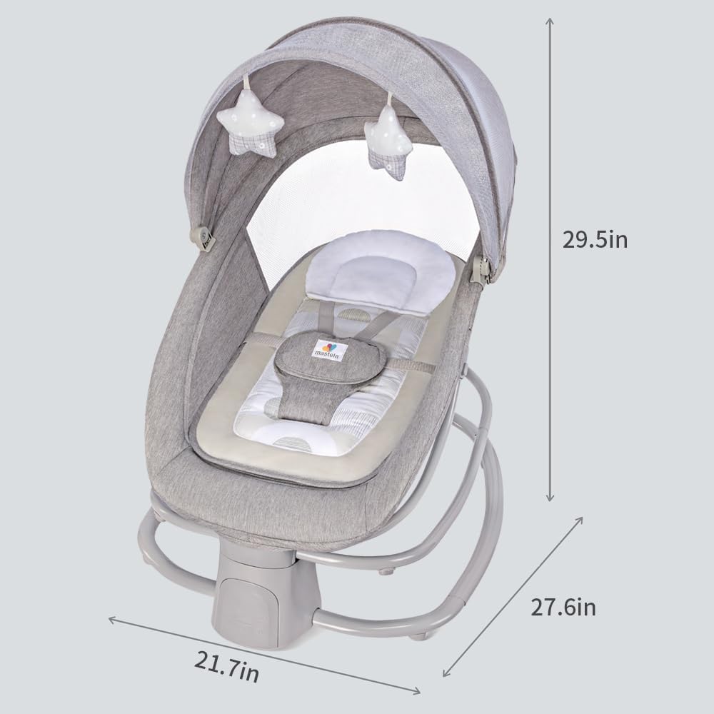 Mastela 4-in-1 Baby Swing for Infants with Dinner Plate