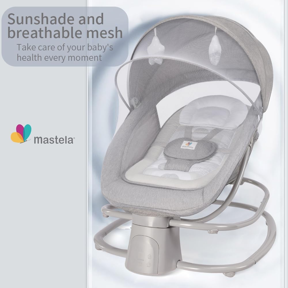 Mastela 4-in-1 Baby Swing for Infants with Dinner Plate