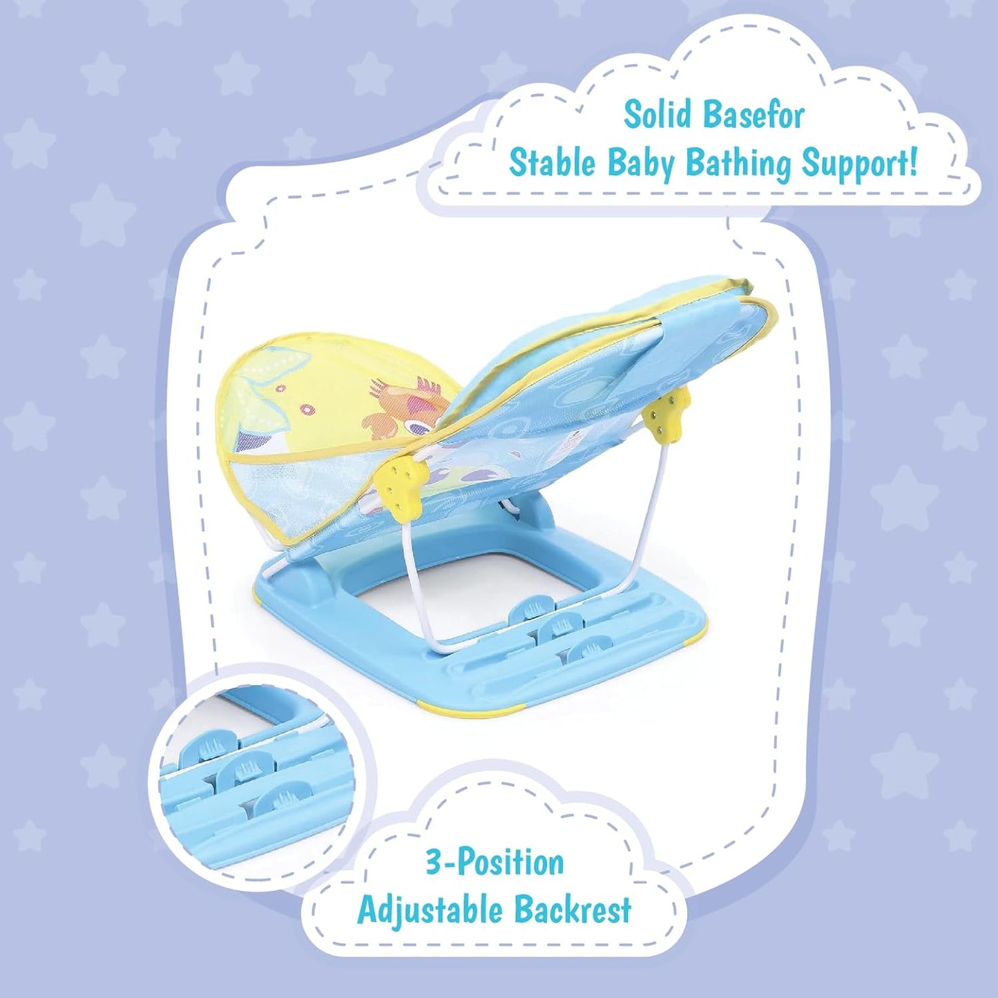 Mastela Soft and Adjustable Baby Bath Chair with Non-Slip Base