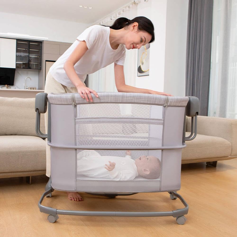 Mastela 3-in-1 Electric Swing Bedside Baby Bassinet