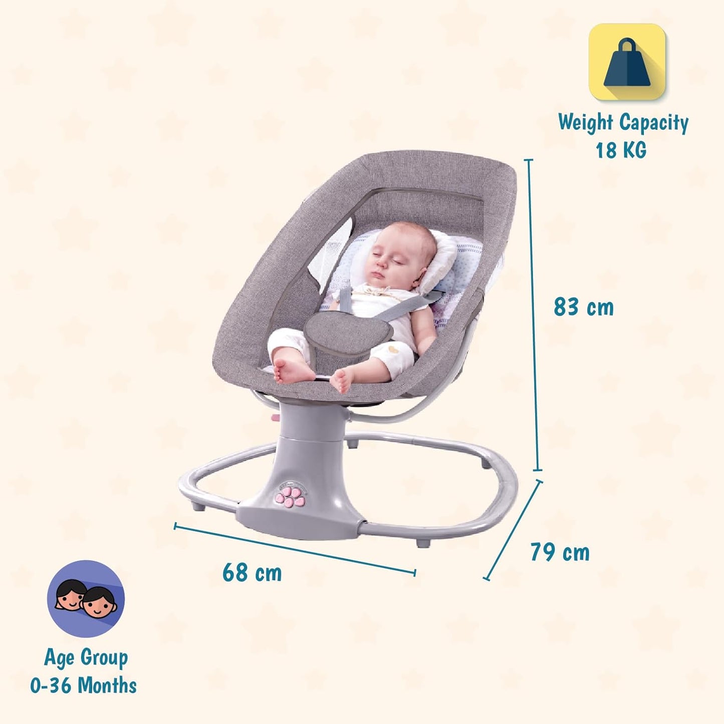 Mastela 3 In 1 Deluxe Multi Functional Swing (Pink)