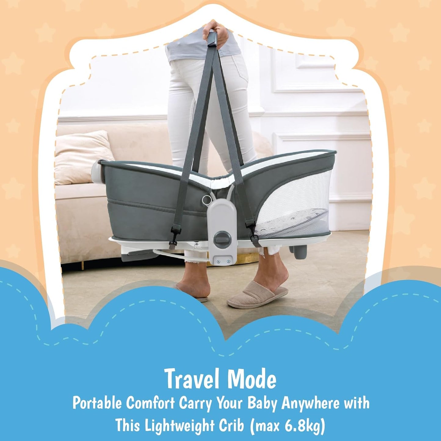 Mastela 6 In 1 Deluxe Multi-Functional Bassinet (White)