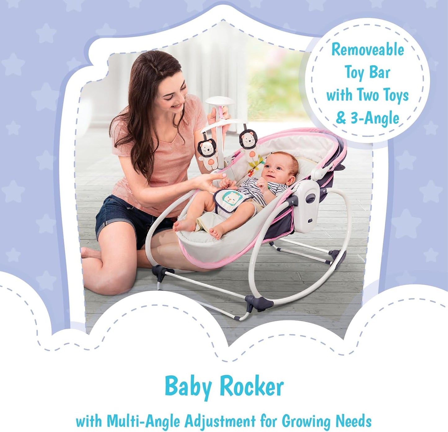 Mastela 5 In 1 Rocker & Bassinet for Infants