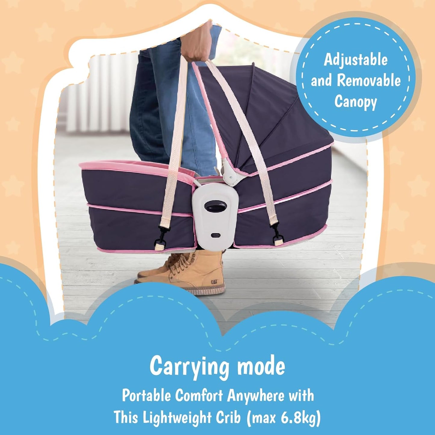 Mastela 5 In 1 Rocker & Bassinet for Infants