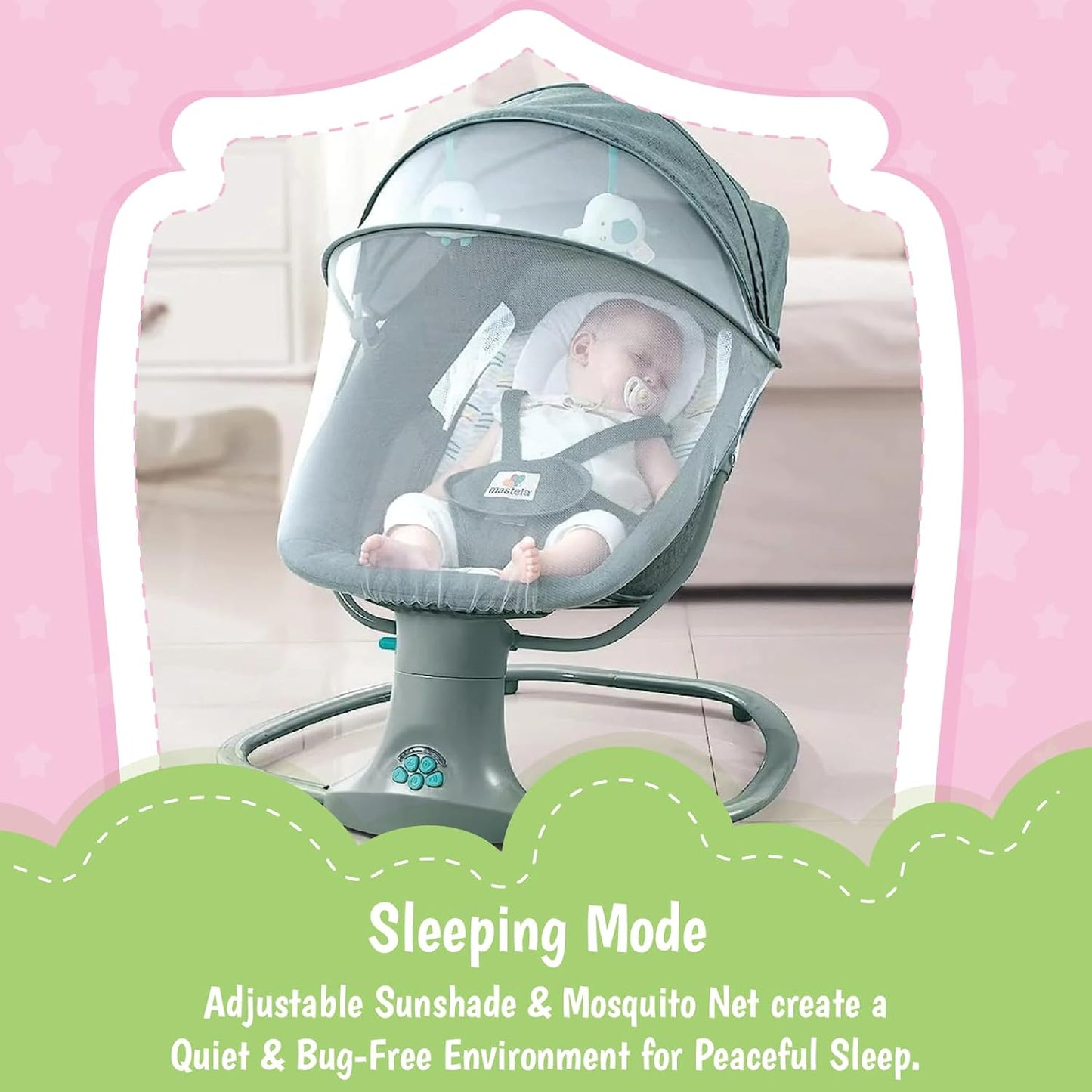 Mastela 3 In 1 Deluxe Multi-Functional Swing (Green)