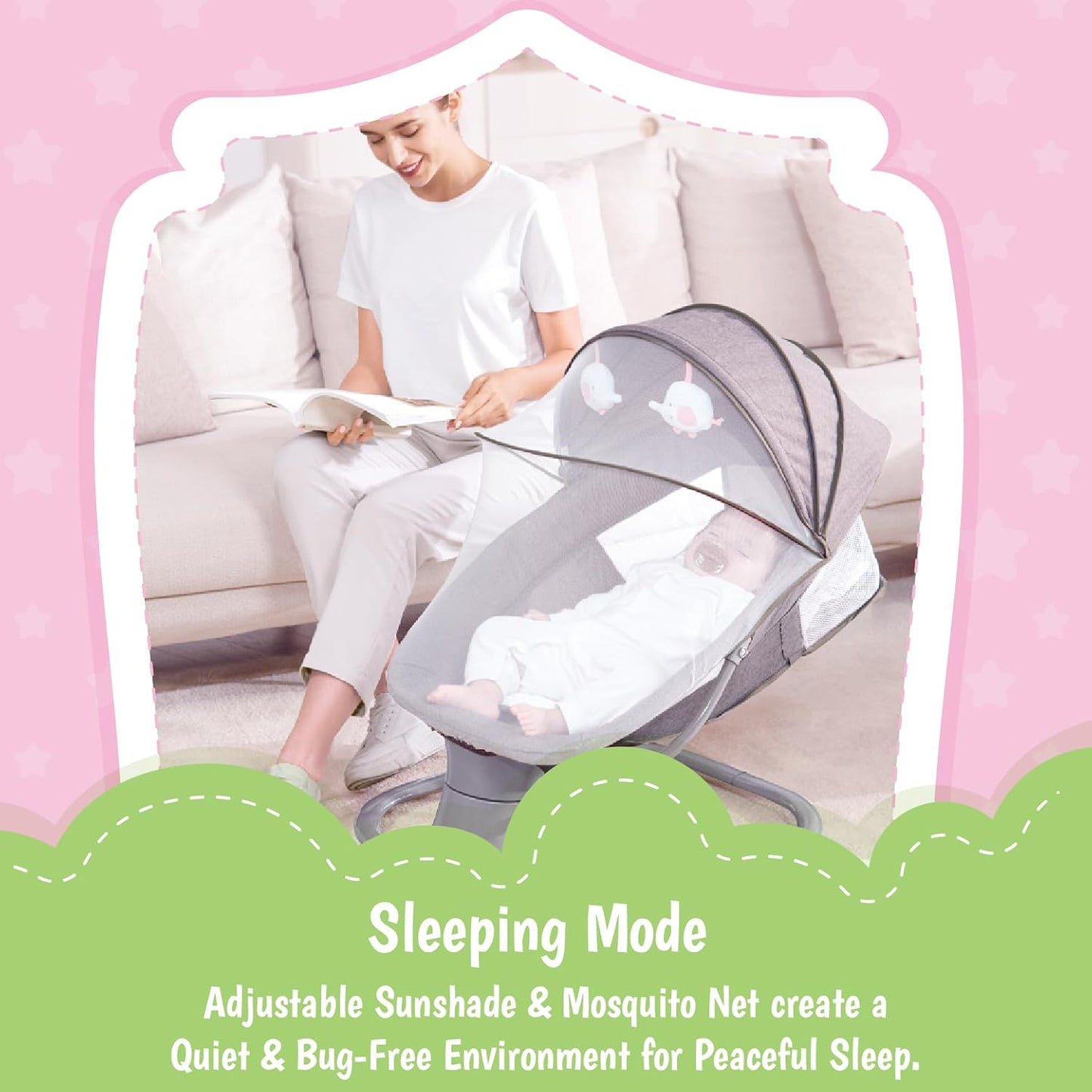 Mastela 3 In 1 Deluxe Multi Functional Swing (Pink)
