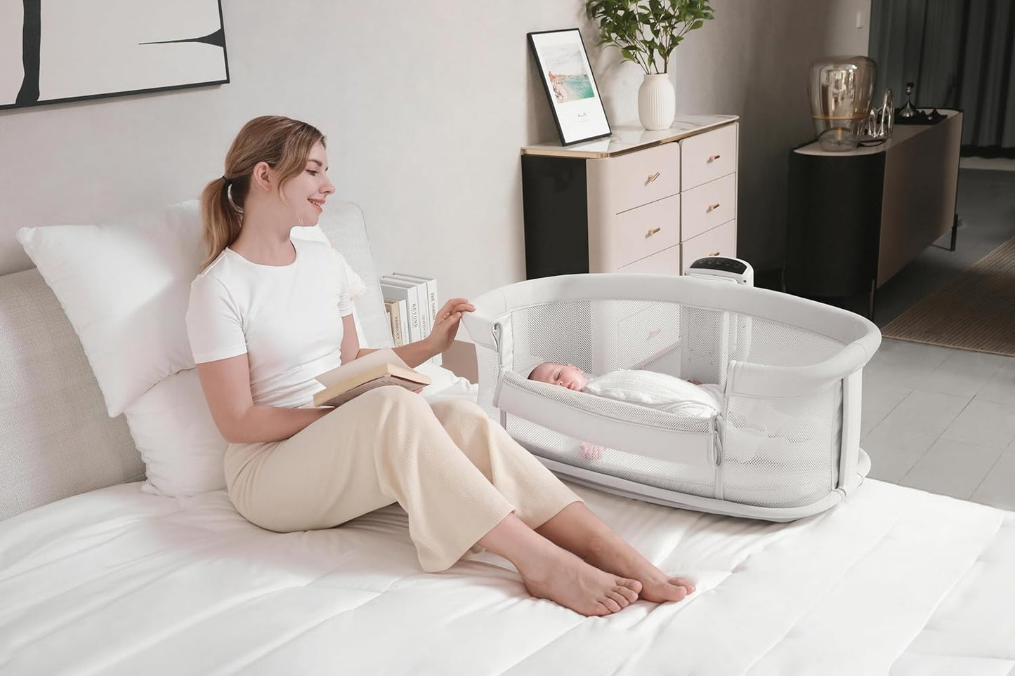 Mastela Bassinet Dream Starlight Bedside Crib