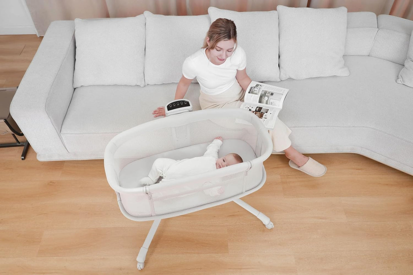 Mastela Bassinet Dream Starlight Bedside Crib