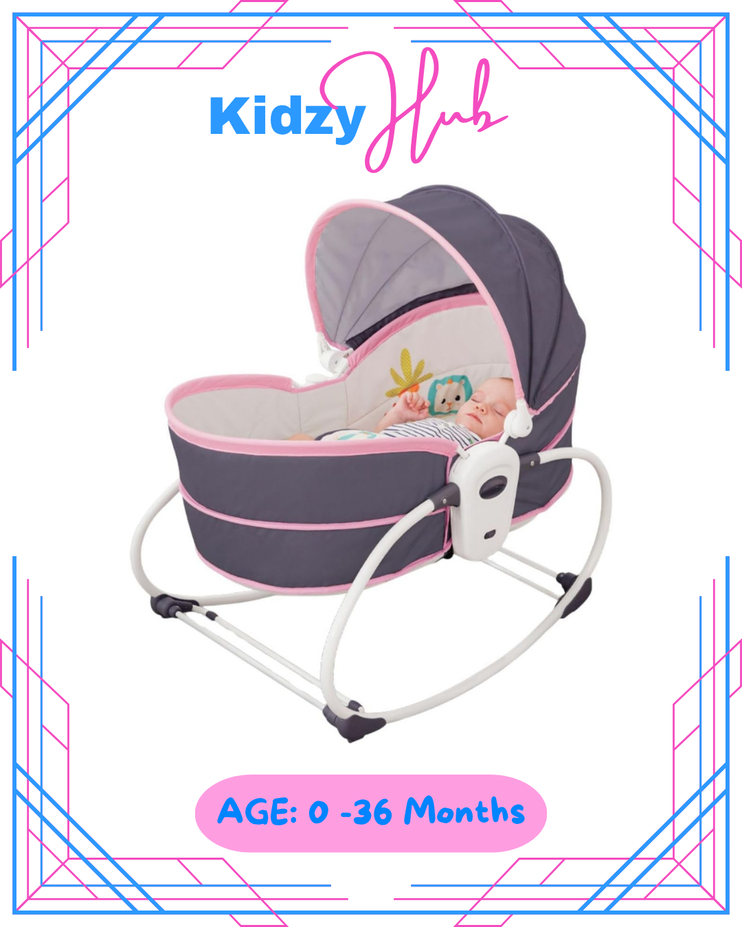 Mastela 5 In 1 Rocker & Bassinet for Infants