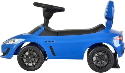 Maserati Ride on  Push Car with Music and Under Seat Storage - Blue