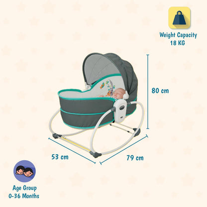 Mastela 5 In 1 Rocker & Bassinet for Infants