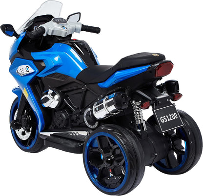 Power Riding 1200GS Style Sports Motor Bike Ride-On Electric Bike for Kids - Blue