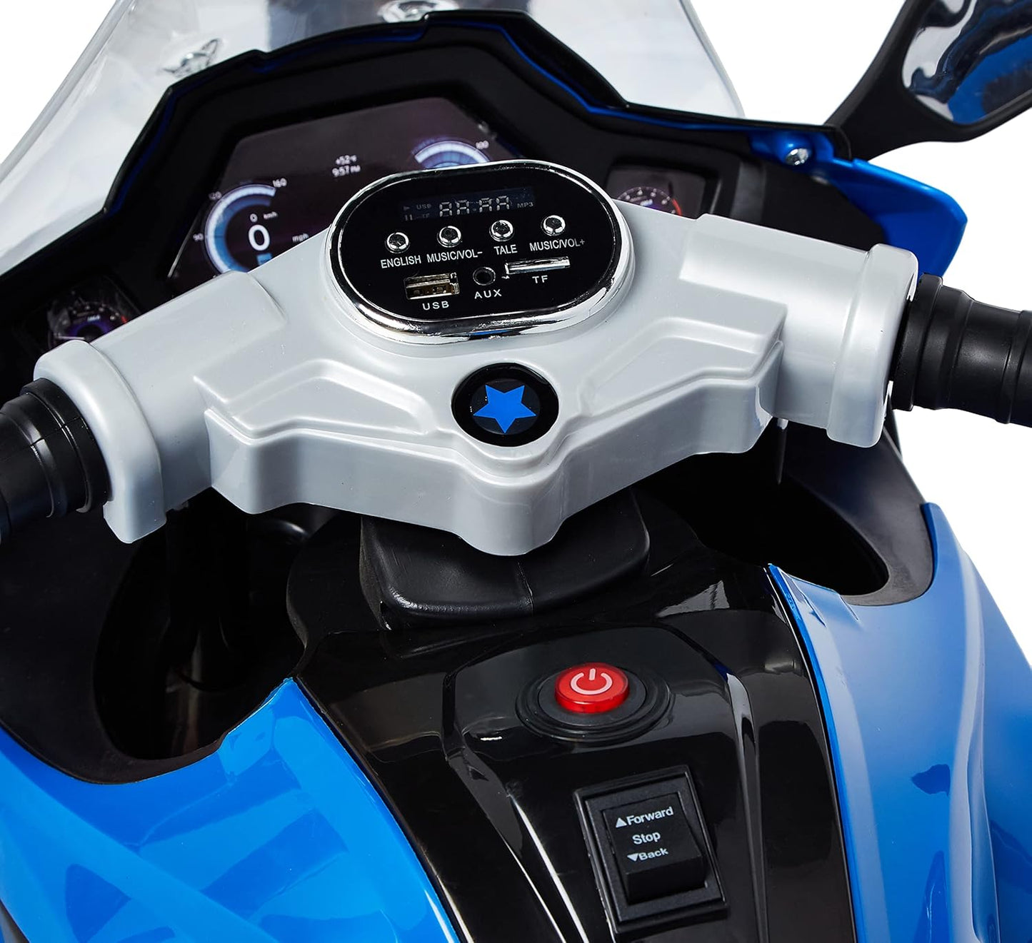 Power Riding 1200GS Style Sports Motor Bike Ride-On Electric Bike for Kids - Blue
