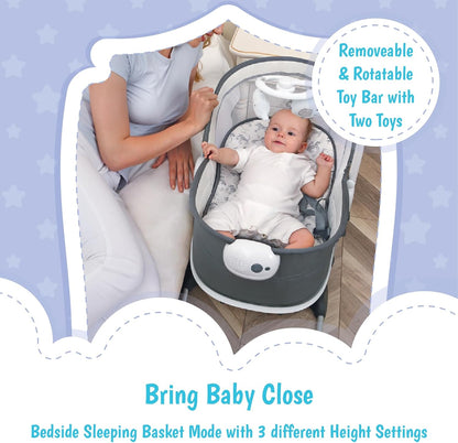 Mastela 6 In 1 Deluxe Multi-Functional Bassinet (White)