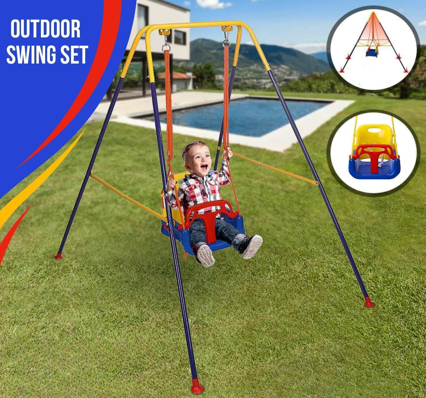 Baby Swing Set, Heavy Duty Kids Swing Seat