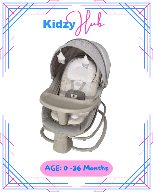 Mastela 4-in-1 Baby Swing for Infants with Dinner Plate