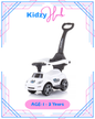 Ride-on Push Car with Turbo guide rod White