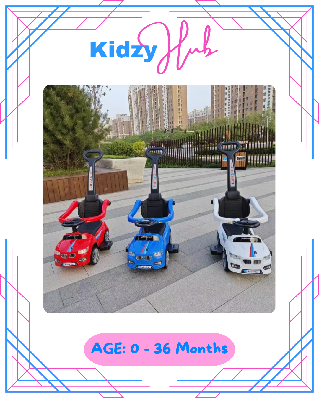3 IN 1 Baby Ride On Push Car for Toddlers