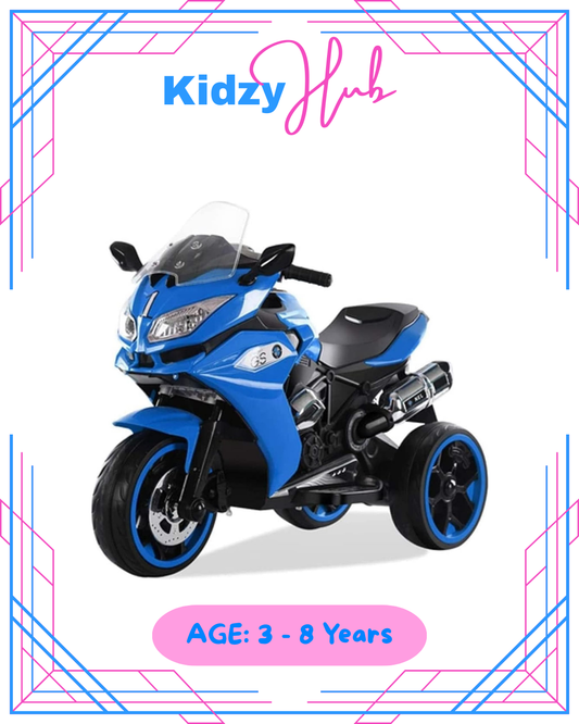Power Riding 1200GS Style Sports Motor Bike Ride-On Electric Bike for Kids - Blue
