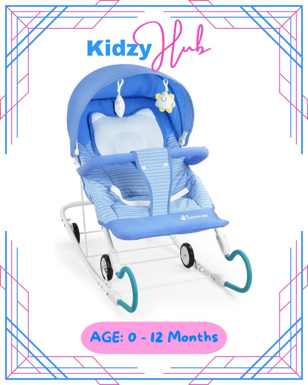 Mamalove Adjustable Rocking & Rolling Chair (with canopy)