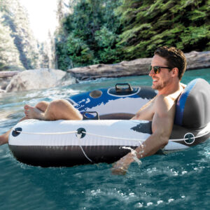 Intex River Run® 1 Inflatable Floating Lake Tube, Blue (58825) - Image 4