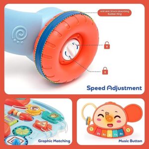2 in 1 Baby Activity Walker for Kids | Convertable Push Walker for Baby with Handle, Balls & Roller, Piano, Shapes, Gears & Rattles | Activity Kids Walker 6 to 24 Months (Blue) - Image 5