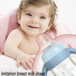 Baby Feeding Bottle PP 330ml with Extra Soft Nipple and Handle - Assorted Color - Image 4