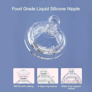 Baby Feeding Bottle PP 330ml with Extra Soft Nipple and Handle - Assorted Color - Image 5