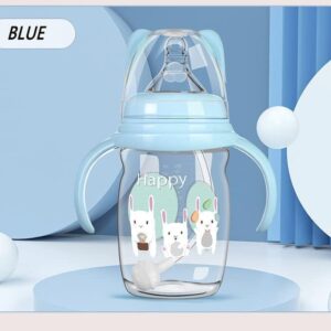 Baby Feeding Bottle PP 330ml with Extra Soft Nipple and Handle - Assorted Color - Image 7