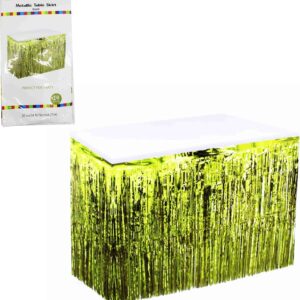 PARTY FUN Metallic Table Skirt 76x4.27m Transform Your Event with Luxurious Glamour - Image 3