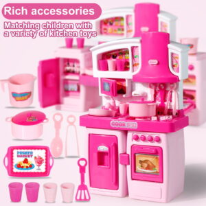 Cook Fun Kitchen Playset Imaginative Cooking Adventure Toy for Kids Perfectly Sized at 39.5x29x9CM for Endless Role Playing Fun - Image 4