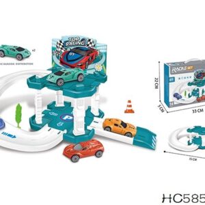 Racing Set Educational Toy Gliding Rail Car Toy Set | Interactive Parking Playset for Kids | Enhances Fine Motor Skills | Safe, Non-Toxic Toys for Ages 3+ - Image 4